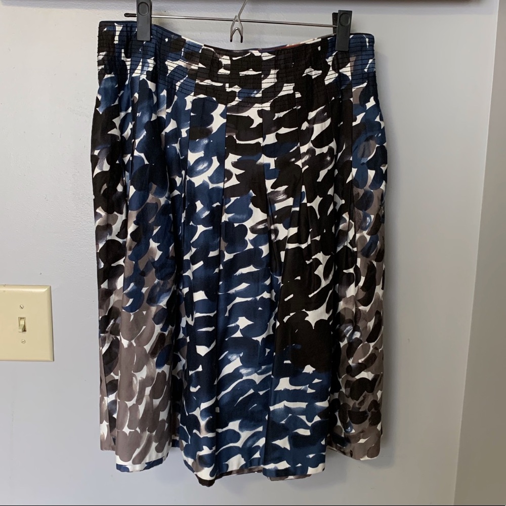 Anthropologie Maeve Watercolor Pleated Skirt 10